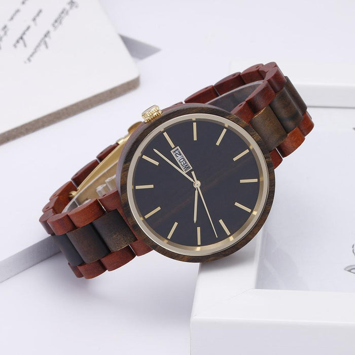 New Calendar Wooden Watch Men's Sports Watch Outdoor