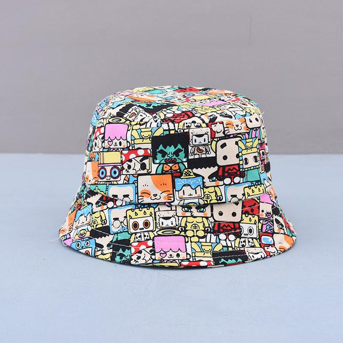 Children's Summer Outdoor Cartoon Printing Sunshade Hat