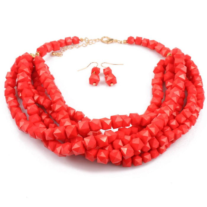 Ladies Jewelry Beaded Fashion Personality Layered Necklace