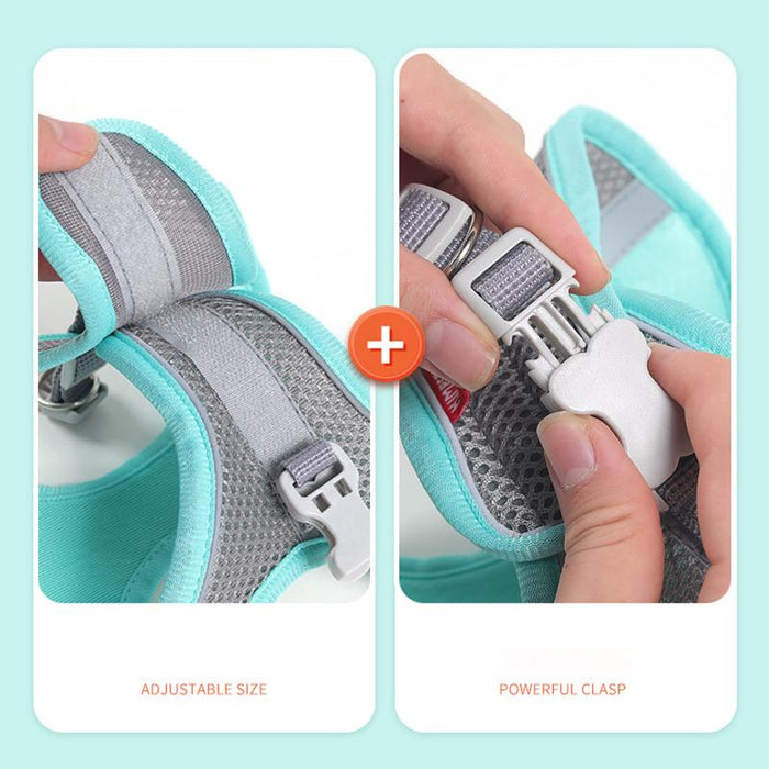 Kimpets Dog Harness Rabbits Vest Cat Chest Rope Reflective Adjustable Collars Outdoor Walking Travel Pet Supplies Accessories