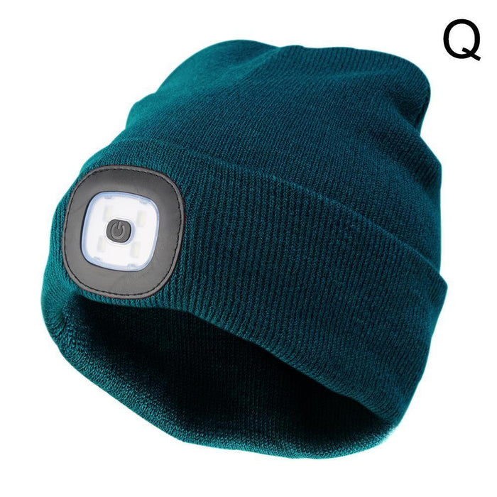 Rechargeable Usb Led Light Keep Warm Beanie
