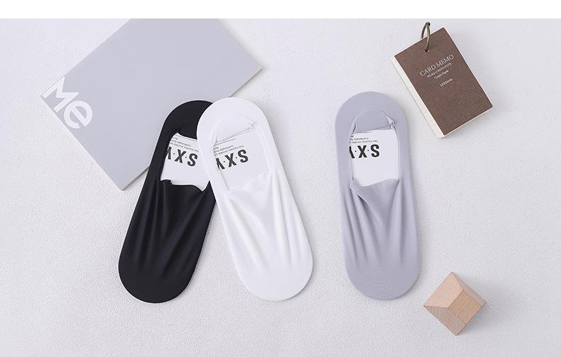 Spring and Summer New Solid Color Invisible Socks Thin Breathable Cotton Socks