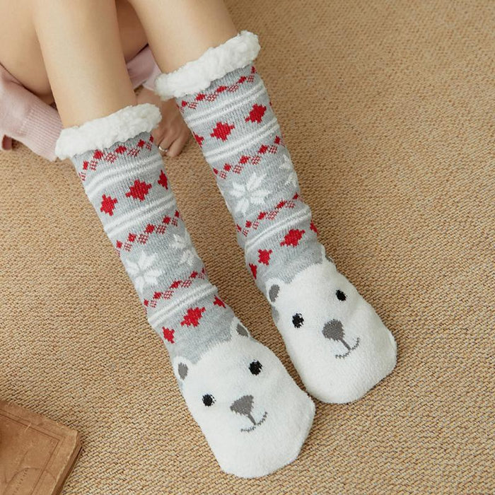 Cute Warm Socks Thicken Plus Cotton Winter Women Socks
