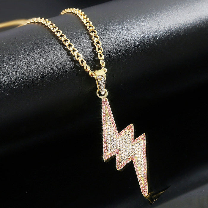 Punk Hip-hop Letter Full Diamond Necklace