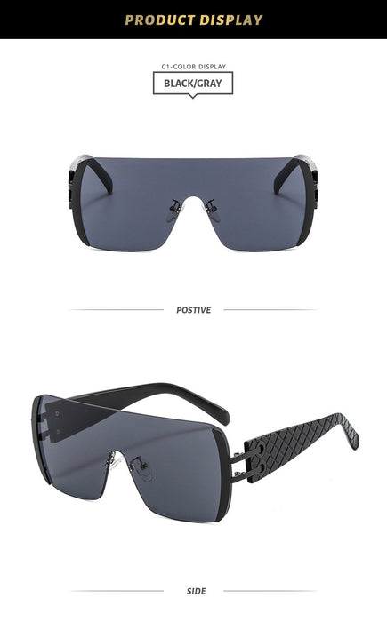 Metal conjoined Sunglasses gradient UV protection