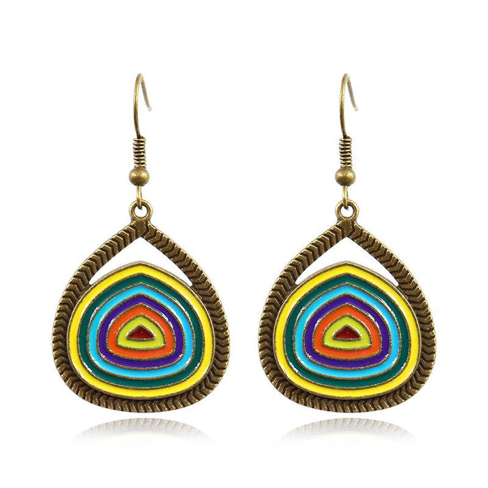 Women's Bohemian Vintage colour Water Drop Earrings