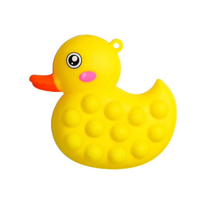 3D anti-stress little yellow duck children's bath toy