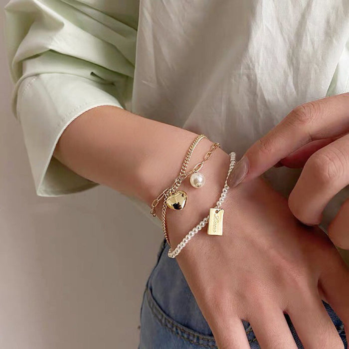 Temperament Versatile Small Fresh Letter Adjustable Bracelet