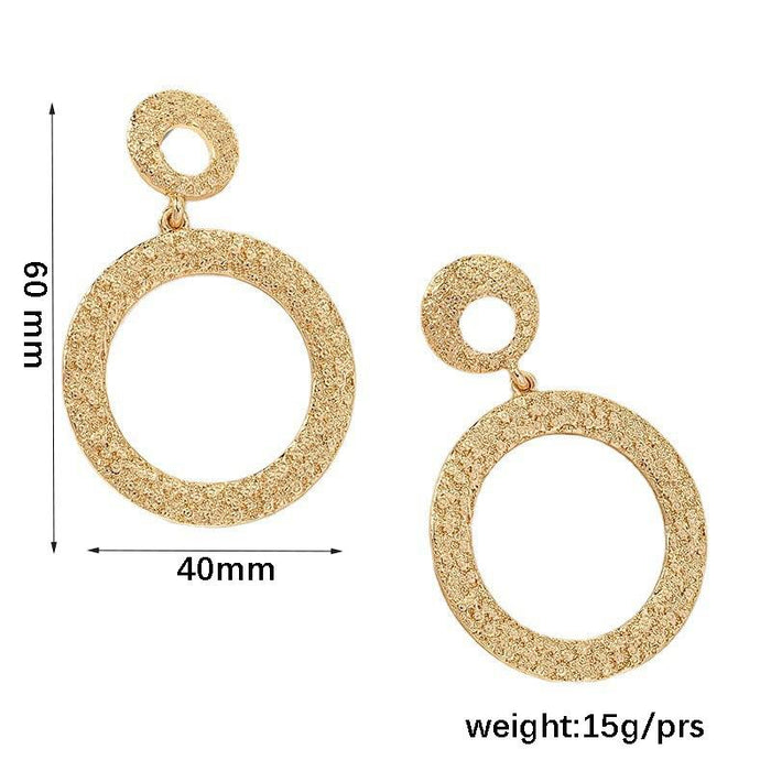 New Fashion Personality Metal Texture Pop Earrings