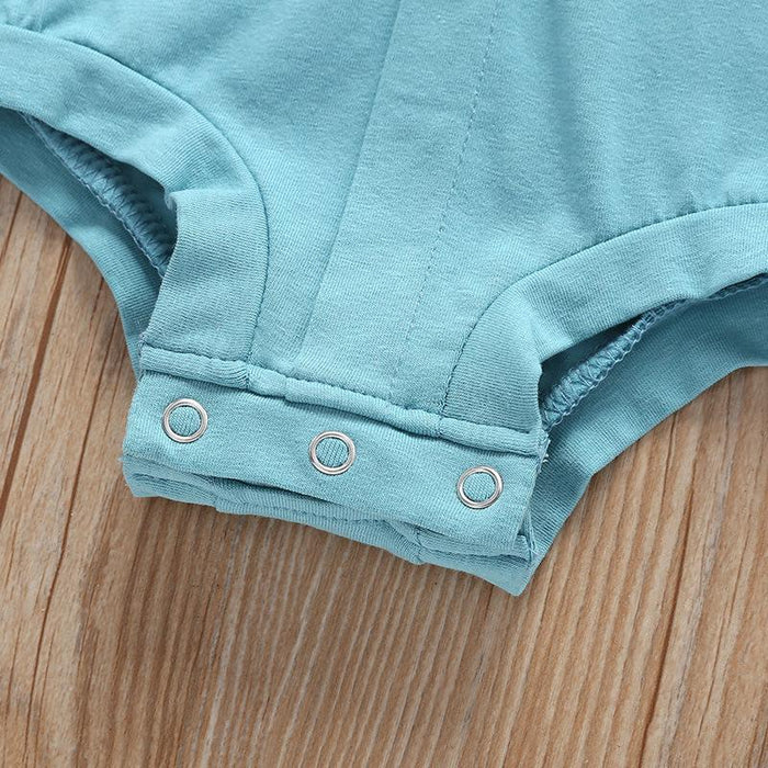 Summer Baby Hooded Jumpsuit Sleeveless Solid Color Bodysuit