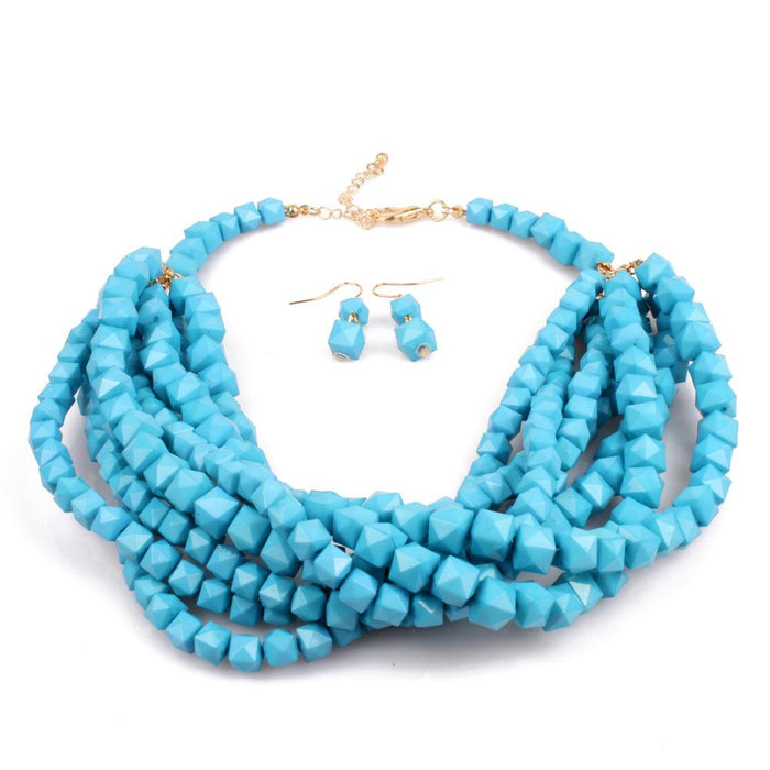 Ladies Jewelry Beaded Fashion Personality Layered Necklace