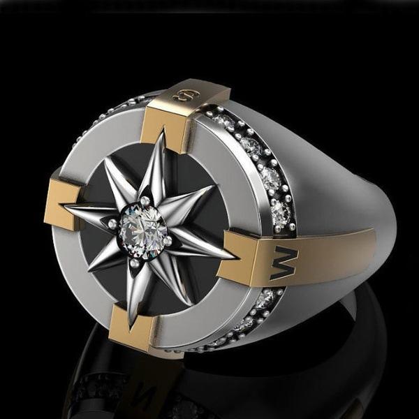 Men's Vintage Creative Pirate Sailing Cross Ring