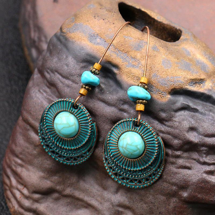 Women's Fashion Creative Round Alloy Earrings