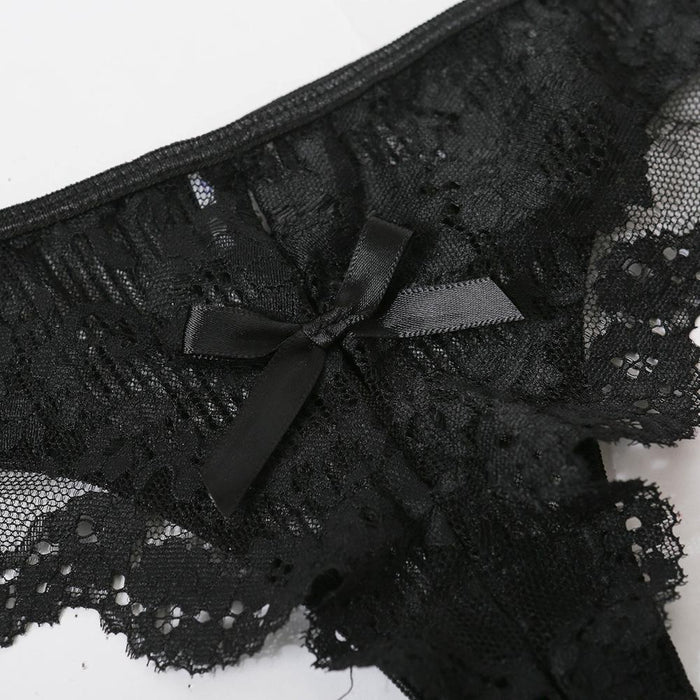 Women's Lace Bow Intimates Underwear Sexy Lingerie Set