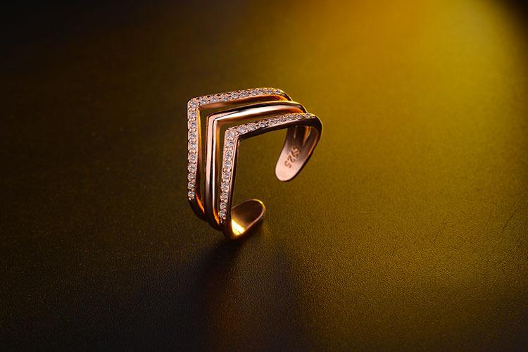 Fashion Personality Creative Geometric Opening Ring