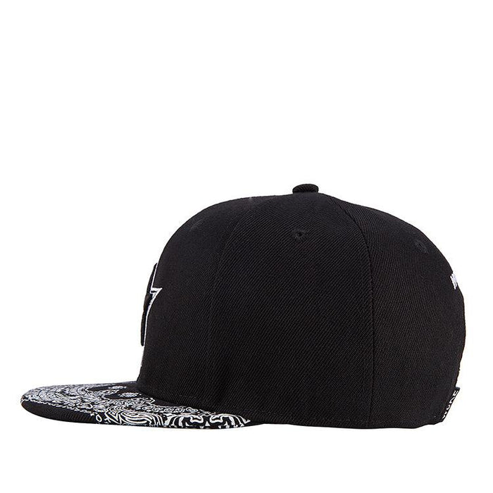 New Embroidered Five Pointed Star Baseball Cap Flat Brim Cap