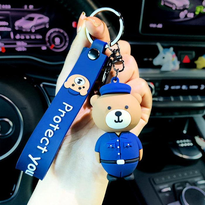 Cartoon Bear Doll Pendant Keychain