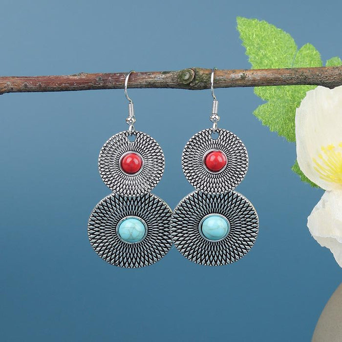 Retro Fashion Exaggeration Round Tassel  Women's Earrings