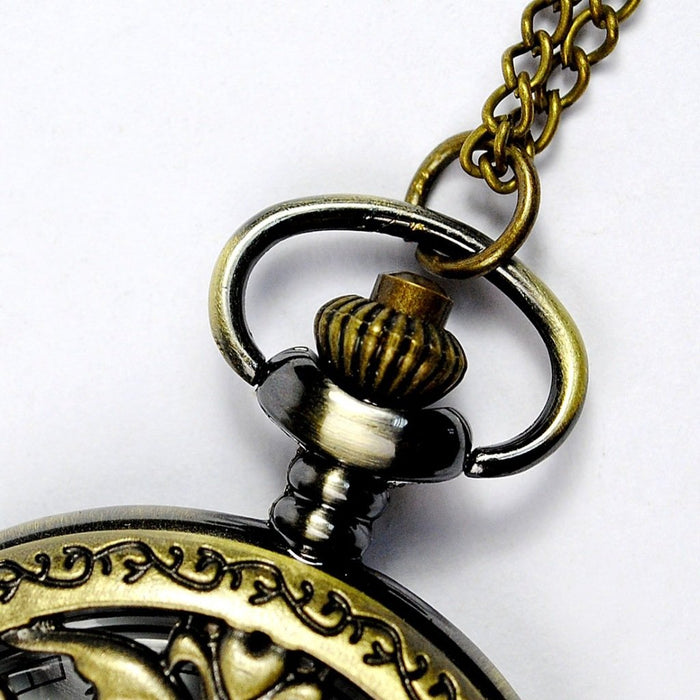 Nostalgic Retro Butterfly Carved Hollow Pocket Watch Ll3705