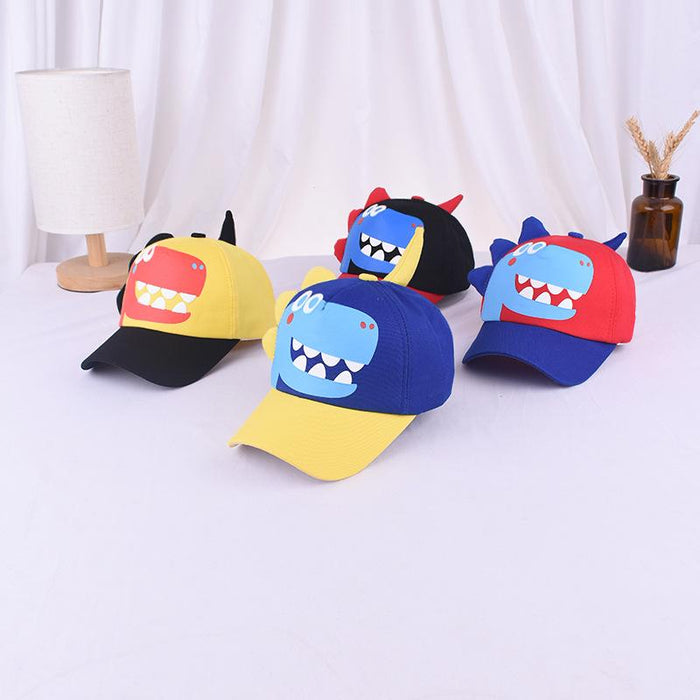 Summer Children' Cartoon Dinosaur Shade Net Baseball Cap