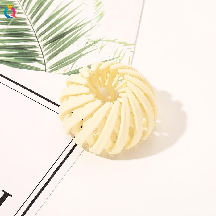 Frosted lazy bird's nest hair iron