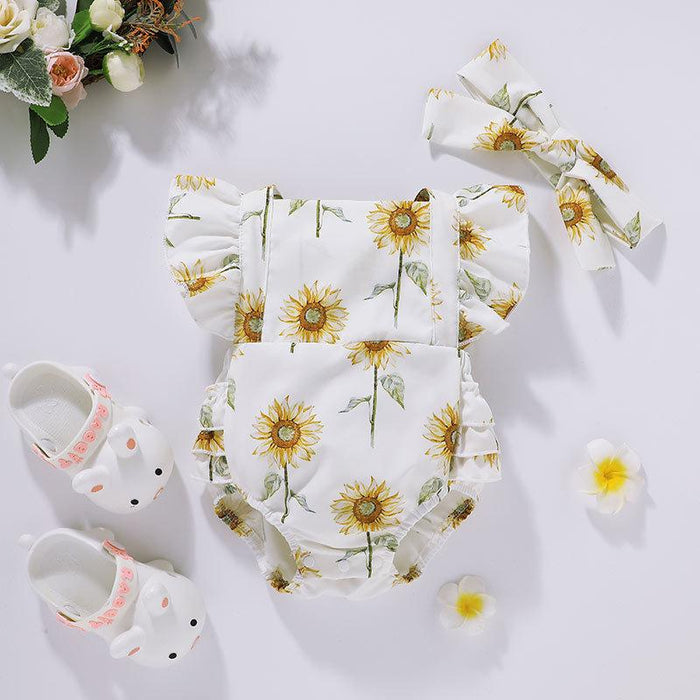 Infant summer printed short sleeved Jumpsuit