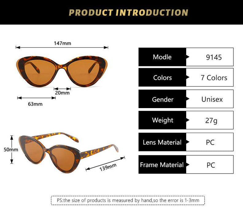 Cat's Eye Sunglasses Half Frame Sunglasses