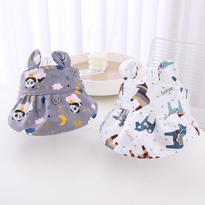 Summer Children Cartoon Animal Ears Empty Sun Hat