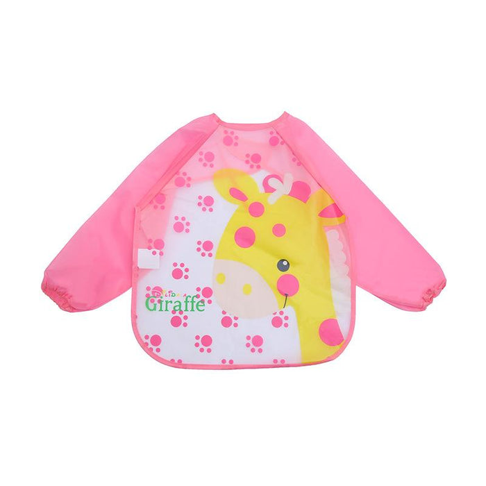 Cute Bibs Waterproof Long Sleeve Apron Children Feeding Smock