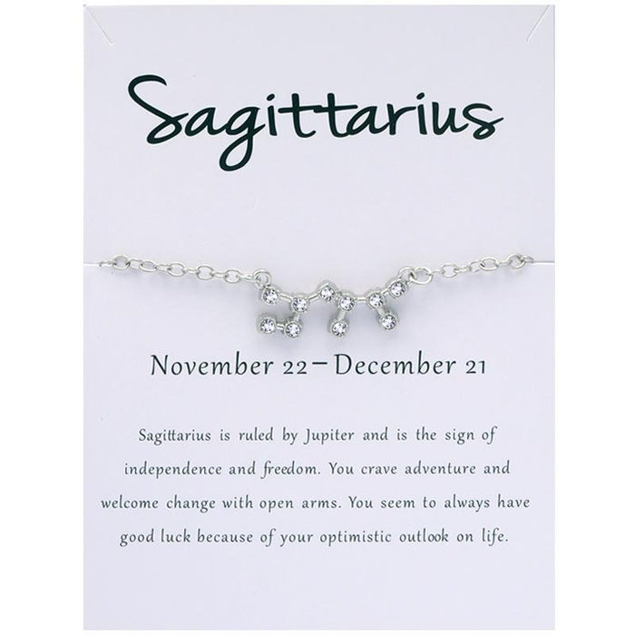 Twelve Constellations Bracelet Rhinestone Card Bracelet