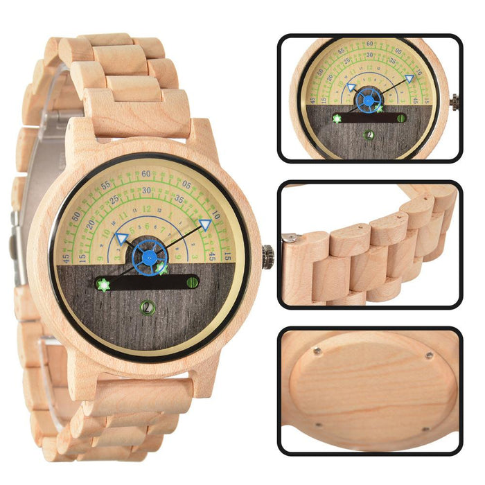 New Leisure Personality Trend Black Technology Concept Wooden Watch