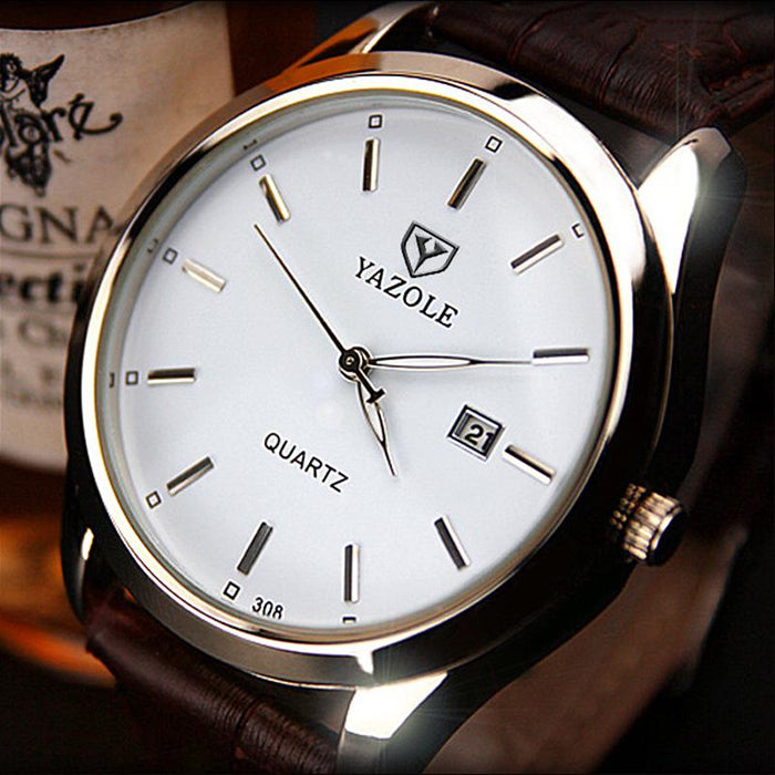 Yazole Watch Men Calendar Fashionable Blu-ray Male Quartz Watch