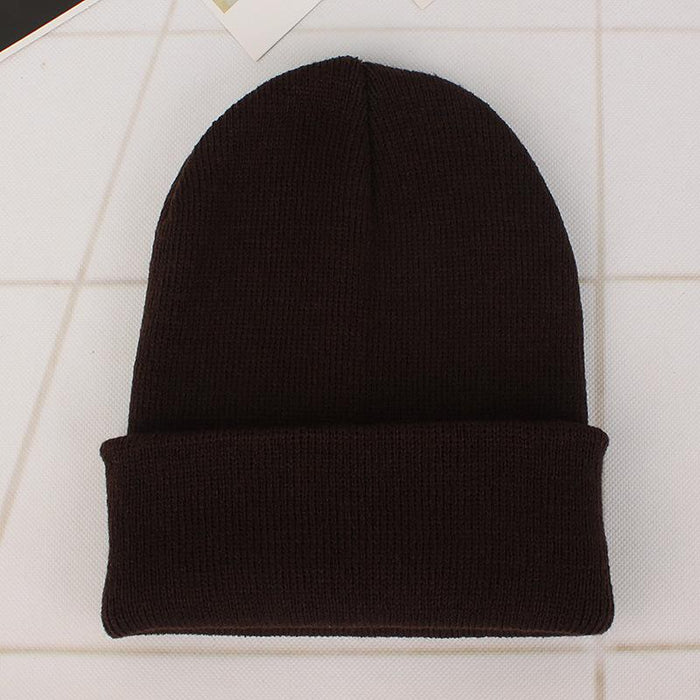 Winter Hats for Unisex Beanies Knitted Solid Cute Hat