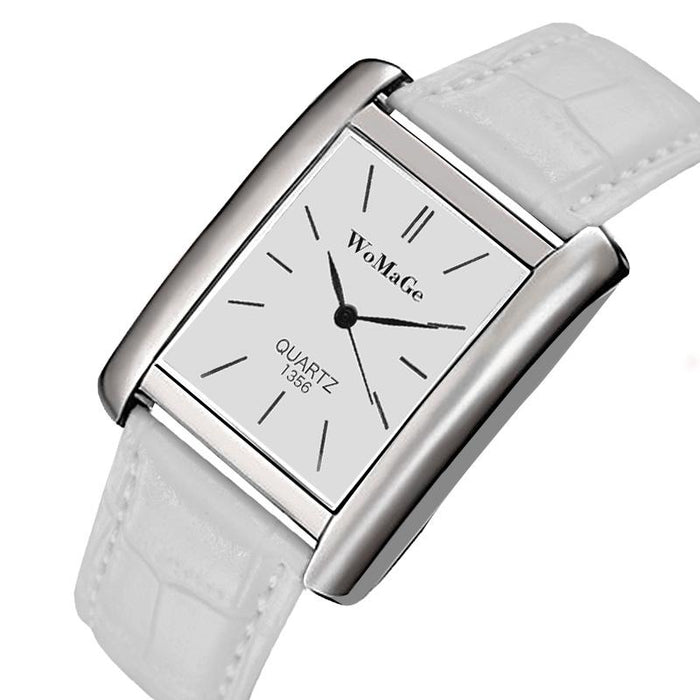 Men Watches Rectangle Quartz Leather Watches Elegant Wristwatch