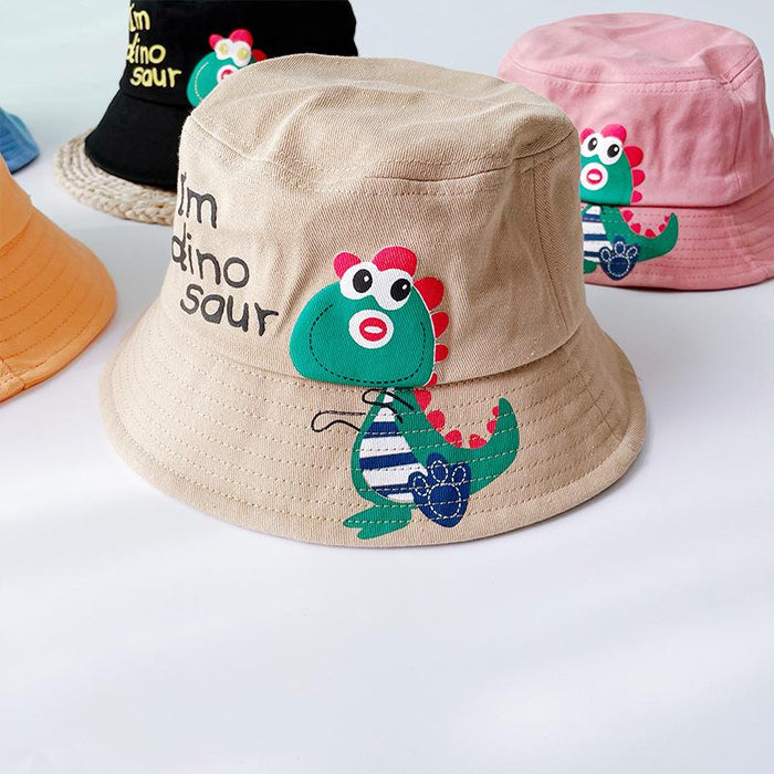 Summer Outdoor Windproof Color Dinosaur Children's Cartoon Pot Hat