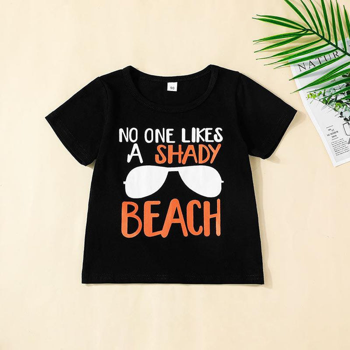 Summer Beach Shorts Top Two-piece Set for Boys