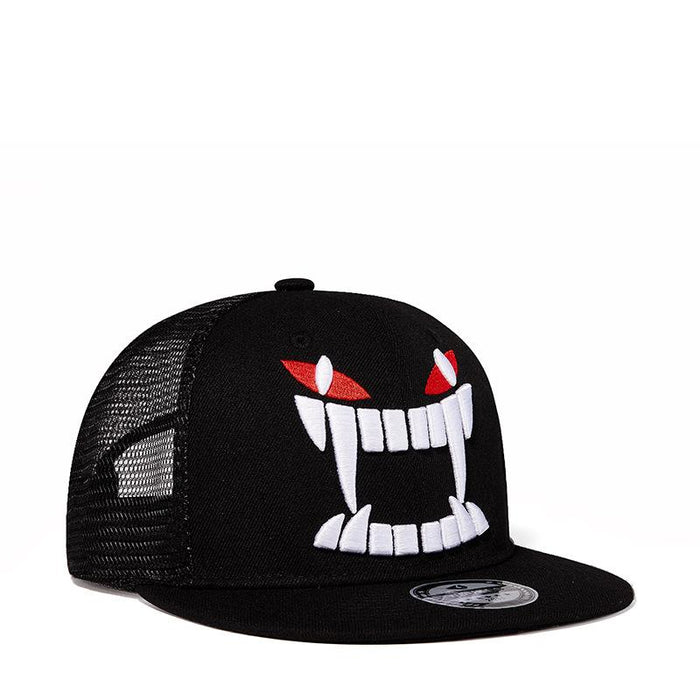 New Street Three-dimensional Embroidery Big Tooth Mesh Hat Baseball Cap