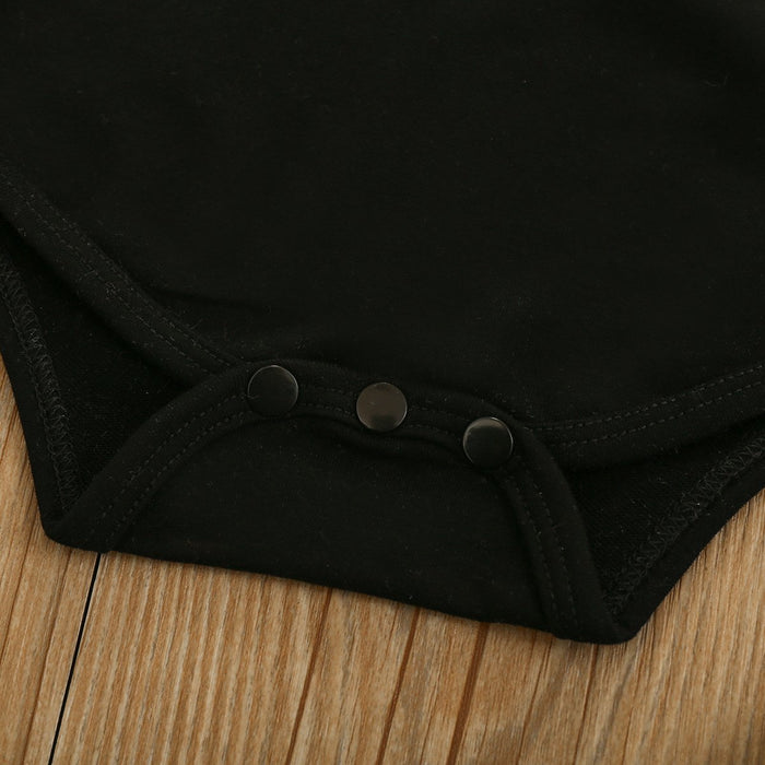 Girls' black fly sleeve top grey shorts two piece set