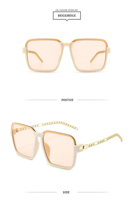 Gradient color black large frame sunglasses