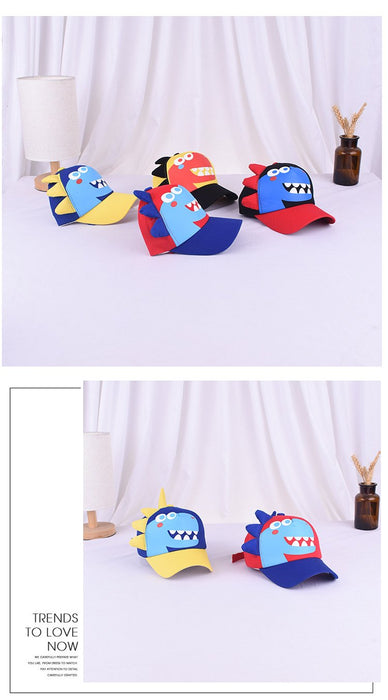 Summer Children' Cartoon Dinosaur Shade Net Baseball Cap