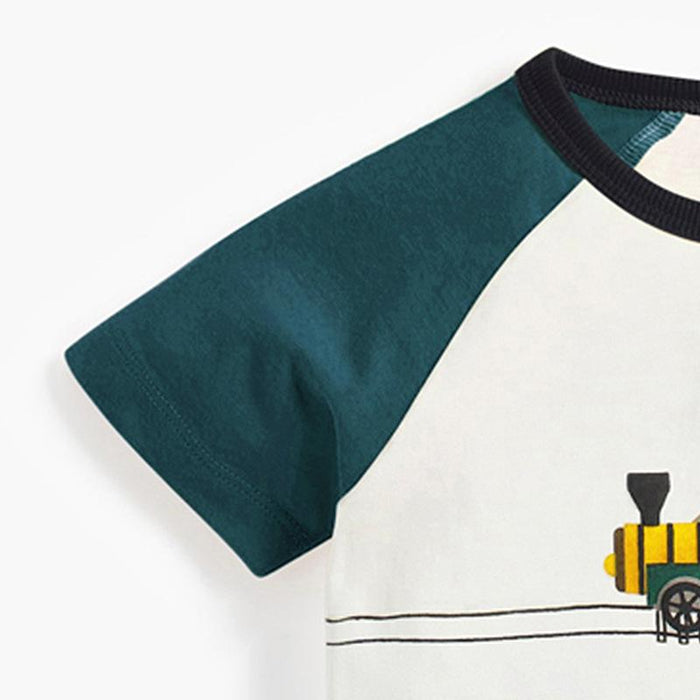 Boys' T-shirt Children's Wear T-shirt Knitted Short Sleeved Children's Bottom Shirt