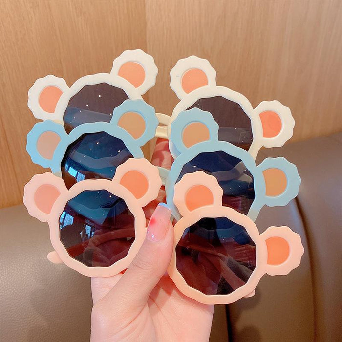 Children cartoon bear ear sunscreen Sunglasses