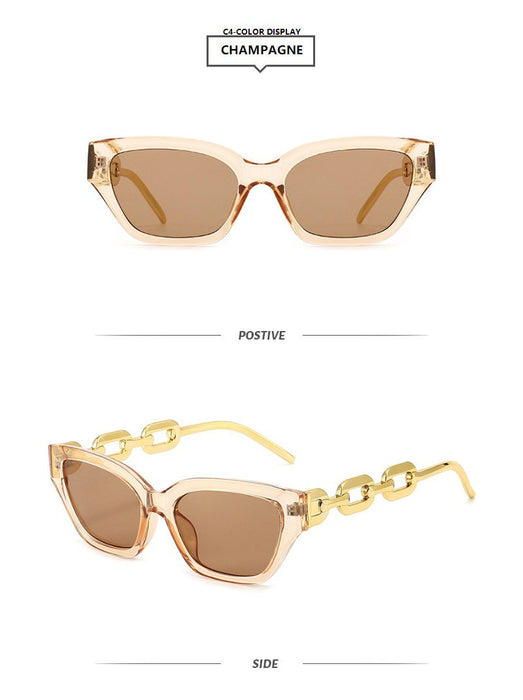 Chain hip hop square Sunglasses