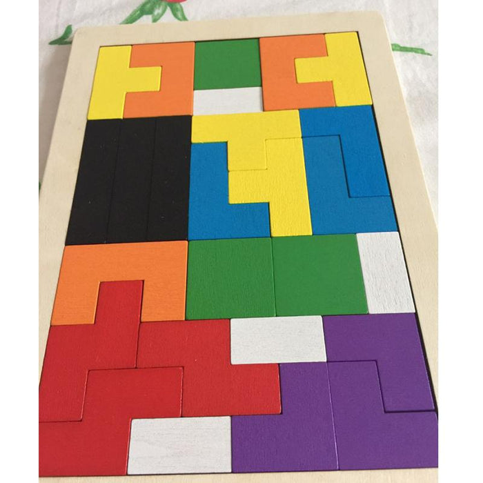 Colorful 3D Puzzle Wooden Tangram Math Toys
