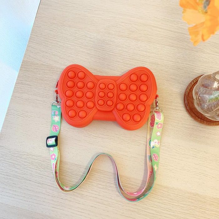 Bow Decompression Color Bag Children's Messenger Bag