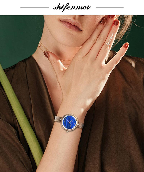 2022 New Classic Noble Green Quartz Wooden Watch