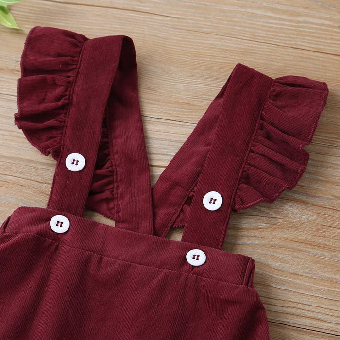 Baby Girl Skirt Set printed fashion suspender skirt two piece set