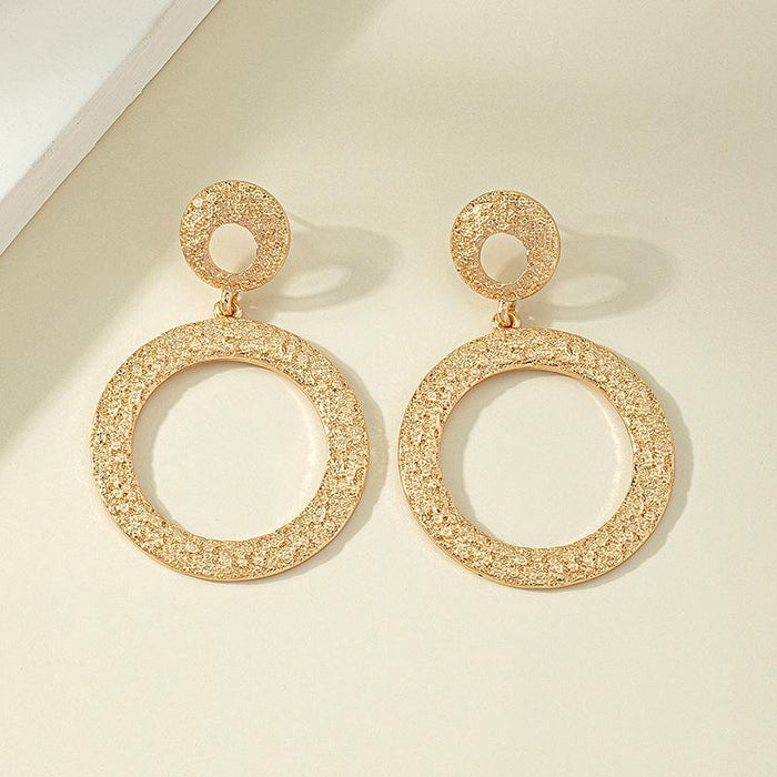 New Fashion Personality Metal Texture Pop Earrings