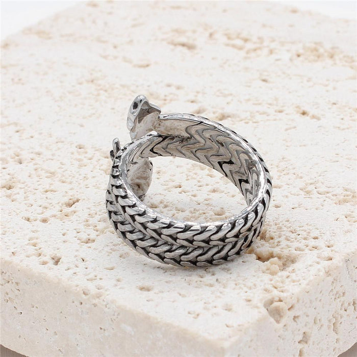 Personality Retro Chinese Dragon Men's Titanium Steel Ring