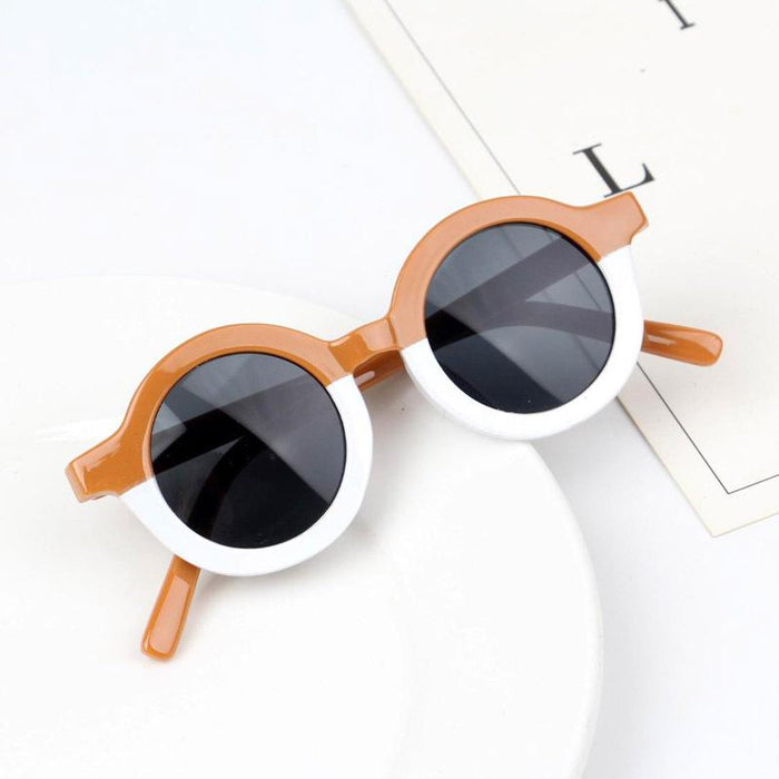 Children's sunglasses Fashion round frame Leopard Print